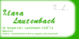 klara lautenbach business card